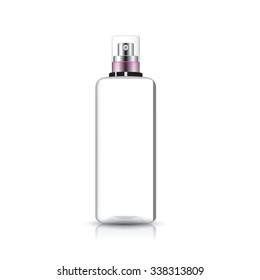lotion bottle template on isolated white background