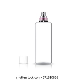 lotion bottle template on isolated white background