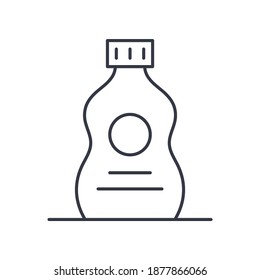 Lotion concept icon, linear isolated illustration, thin line vector, web design sign, outline concept symbol with editable stroke on white background.