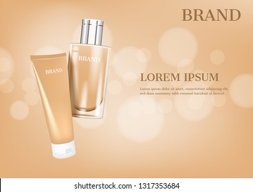 Lotion and cream with glittering lights