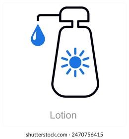 Lotion and cream icon concept