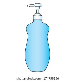 lotion or cream pump bottle vector 