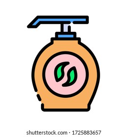 lotion filled outline Icon. spa vector illustration on white background