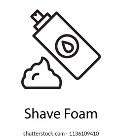 A lotion foam in a spray bottle characterizing shaving foam 