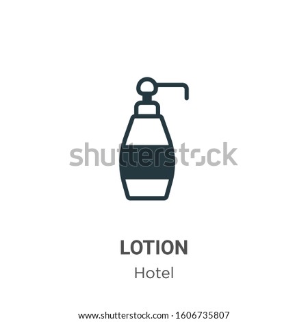 Lotion glyph icon vector on white background. Flat vector lotion icon symbol sign from modern accommodation collection for mobile concept and web apps design.