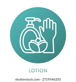Relleno De Gradiente De Loción, Mini Icono De Ilustración Relacionado Con El Cuidado Personal, Tienda De Belleza, Cuidado Corporal Y Más. Uso Para El Concepto Moderno, Ui, Web Ux Y Desarrollo De App.
