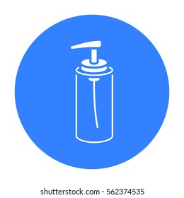 Lotion icon in black style isolated on white background. Hairdressery symbol stock vector illustration.