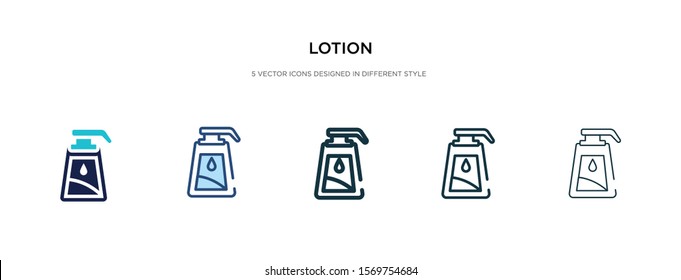 lotion icon in different style vector illustration. two colored and black lotion vector icons designed in filled, outline, line and stroke style can be used for web, mobile, ui