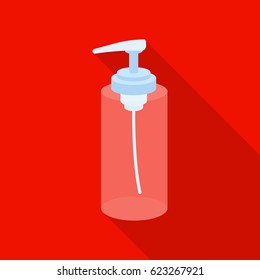 Lotion icon in flat style isolated on white background. Hairdressery symbol stock vector illustration.
