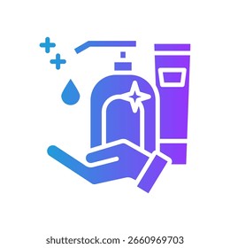 Ilustración vectorial de degradado de glifo de icono de loción
