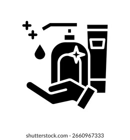 Ilustración vectorial de glifo de icono de loción