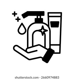 Icono de loción Ilustración vectorial mixta