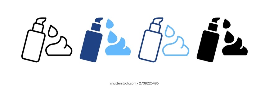 Icono de loción Ilustración vectorial múltiple