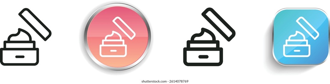 lotion icon. Thin Linear, Regular and Button Style Design Isolated On White Background