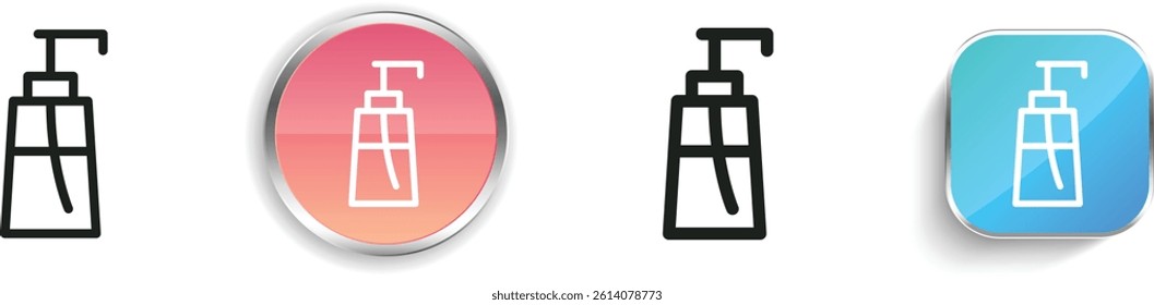 lotion icon. Thin Linear, Regular and Button Style Design Isolated On White Background