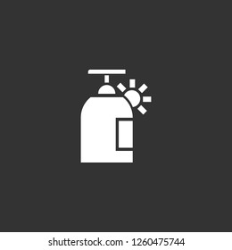 lotion icon vector. lotion sign on black background. lotion icon for web and app