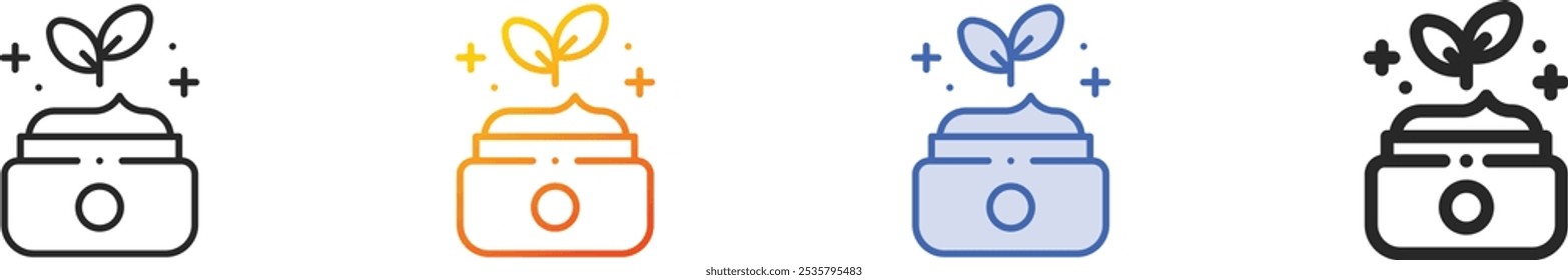 lotion icon.Thin Linear, Gradient, Blue Stroke and bold Style Design Isolated On White Background