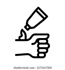gráfico vectorial de ilustración de icono de línea de loción