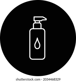 Lotion Line Inverted Vector Line Icon Design
