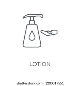 Lotion linear icon. Lotion concept stroke symbol design. Thin graphic elements vector illustration, outline pattern on a white background, eps 10.