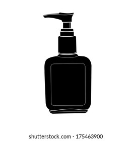 lotion pump bottle silhouette vector 