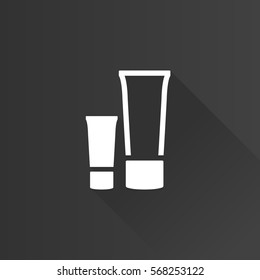 Lotion tube icon in Metro user interface color style. Massage spa sun tan
