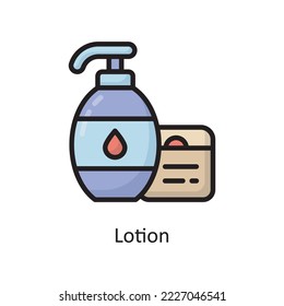 Lotion  Vector Filled Outline Icon Design illustration. Housekeeping Symbol on White background EPS 10 File