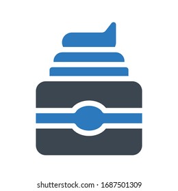 icono de color de glifo vectorial de loción 
