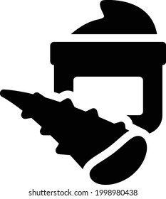 icono plano de glifo vectorial de loción