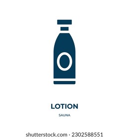 lotion vector icon. lotion, beauty, care filled icons from flat sauna concept. Isolated black glyph icon, vector illustration symbol element for web design and mobile apps