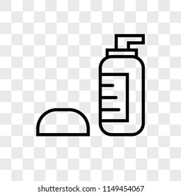 Lotion vector icon on transparent background, Lotion icon