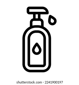 Design des Vektorliniensymbols für Lotion