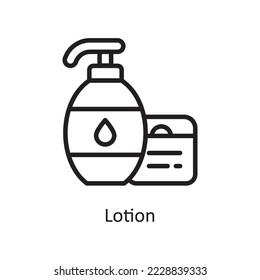 Lotion  Vector Outline Icon Design illustration. Housekeeping Symbol on White background EPS 10 File