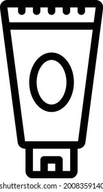 lotion with white background. lotion is a symbol of professtion .thin line icon.