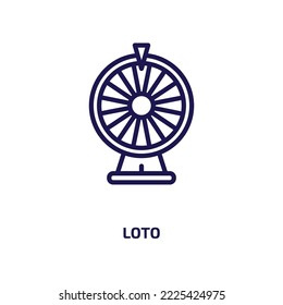 loto icon from other collection. Thin linear loto, beauty, lotus outline icon isolated on white background. Line vector loto sign, symbol for web and mobile