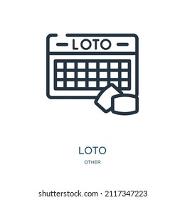 loto thin line icon. beauty, beautiful linear icons from other concept isolated outline sign. Vector illustration symbol element for web design and apps.