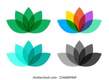 Lotos flower calm pictogram icon. Lotus logo cartoon illustration symbol shape vector.