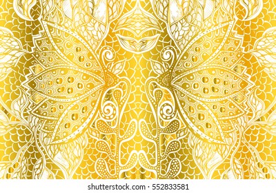 lotos, lotus, lily, floral, vector background. Decoration, print, textile, fabric, ethnic, beauty, India, meditation, esoterics, chic, ornamental, pattern, meditation, asia, vintage, design, art