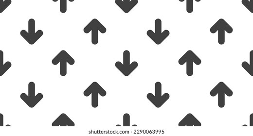 Lots of Big Black Arrow Symbols - Seamless Pattern of Various Orientation on Wide Scale Light Grey Background - Design Template in Editable Vector Format