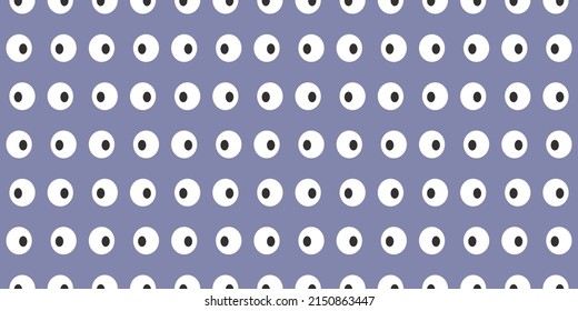 Lots of Blue Squinting Eyes Pattern, Simple Seamless Texture, Vector Design 