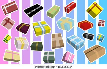 Lots of colorful gift boxes