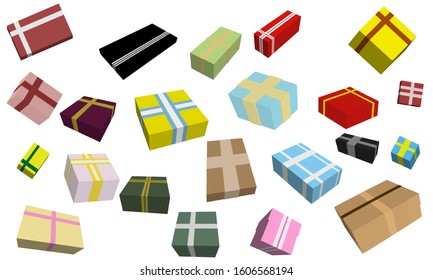 Lots of colorful gift boxes