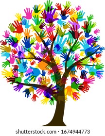 Lots of colorful palms tree icon