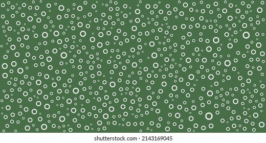 Lots of Colorful Randomly Placed, and Sized White Flowers Pattern - Modern Style Texture, Background, Design Element in Editable Vector Format
