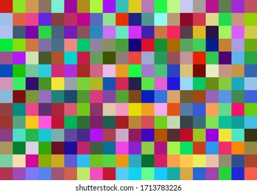 Lots of colorful squares pattern vector illustration with random colors.