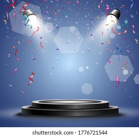 Lots of colorful tiny confetti and ribbons on transparent background. Festive event and party. Multicolor background.Colorful bright confetti isolated on transparent background