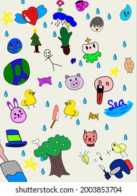 Lots of Cute Cartoon Abstract Vector Patterns