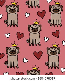 Lots of Cute pug dogs. It can be used for sticker, patch, phone case, poster, t-shirt, mug and other design.