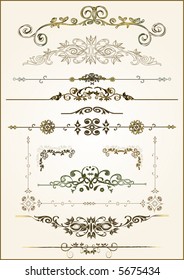 lots of design floral vector frame elements