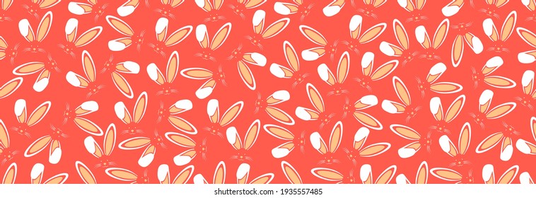 Muchos conejitos de Pascua, fondo claro. 